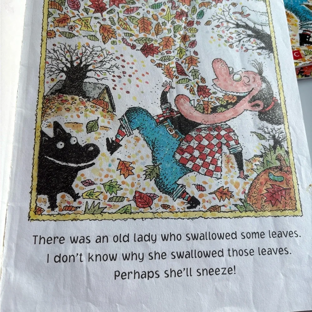 There was an old lady who swallowed some leaves classrooms set of 20 book and cd